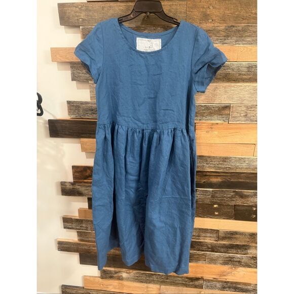NotPerfectLinen Dresses & Skirts - NotPerfectLinen new Smock with added sleeves boho lagenlook dress size M